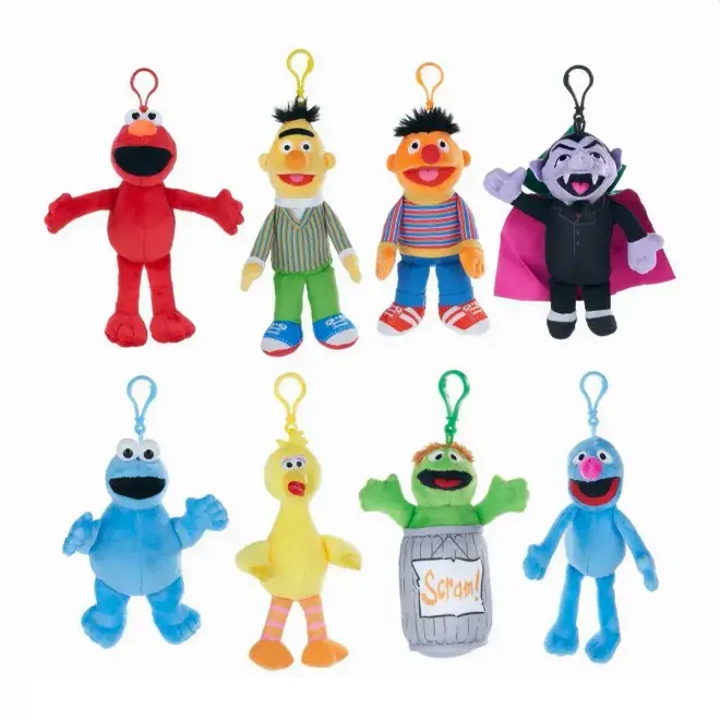 (Mis 0) SESAME STREET Peluche 10cm c/Bagclip – 8ass…x18…x180